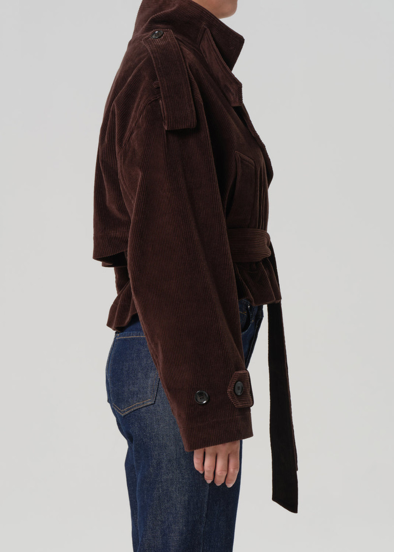 Short Favi Trench Corduroy In Manuka 4