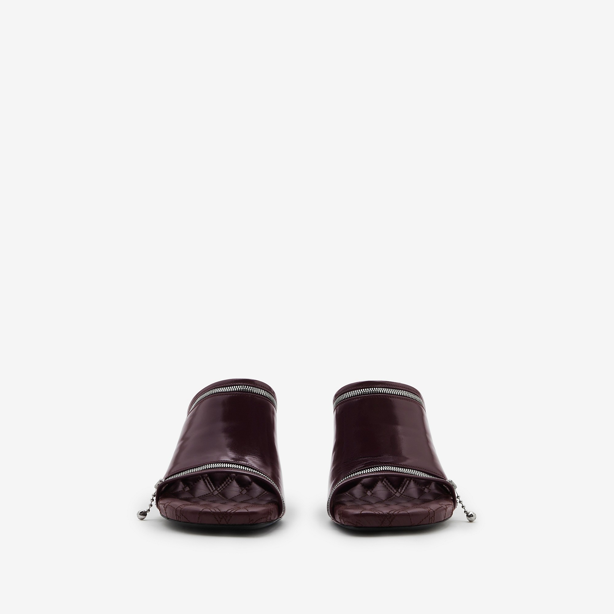 Leather Peep Sandals - 3