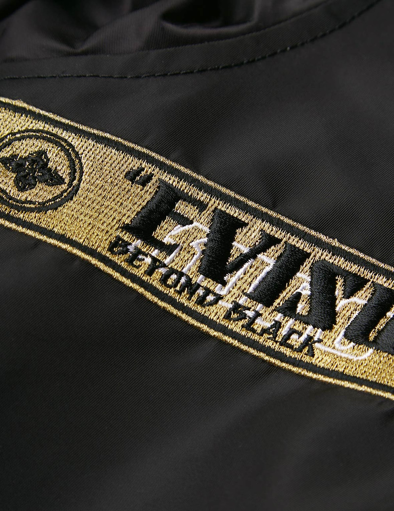 Multi-Layered Graphics Print Padded Bomber Jacket 9