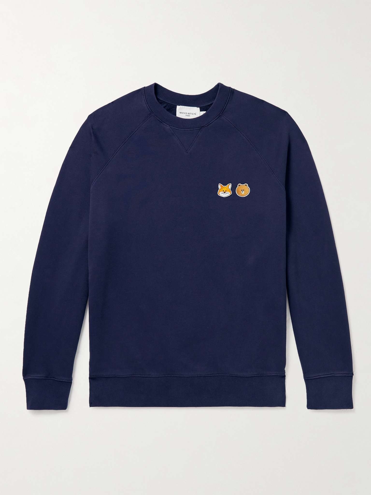 + LINE FRIENDS Slim-Fit Logo-Appliquéd Cotton-Jersey Sweatshirt - 1