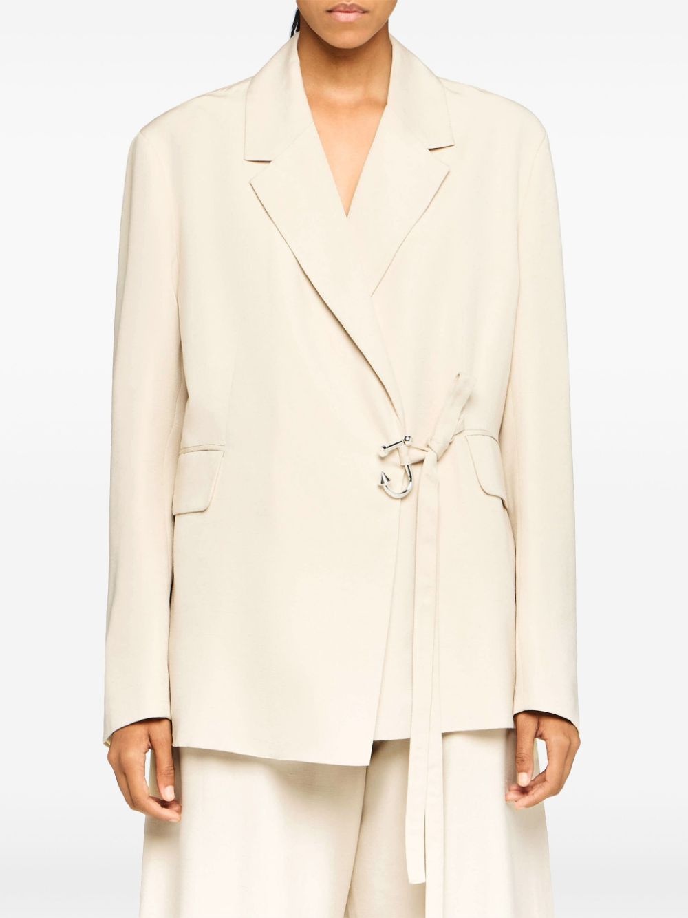 tailored wrap blazer - 3