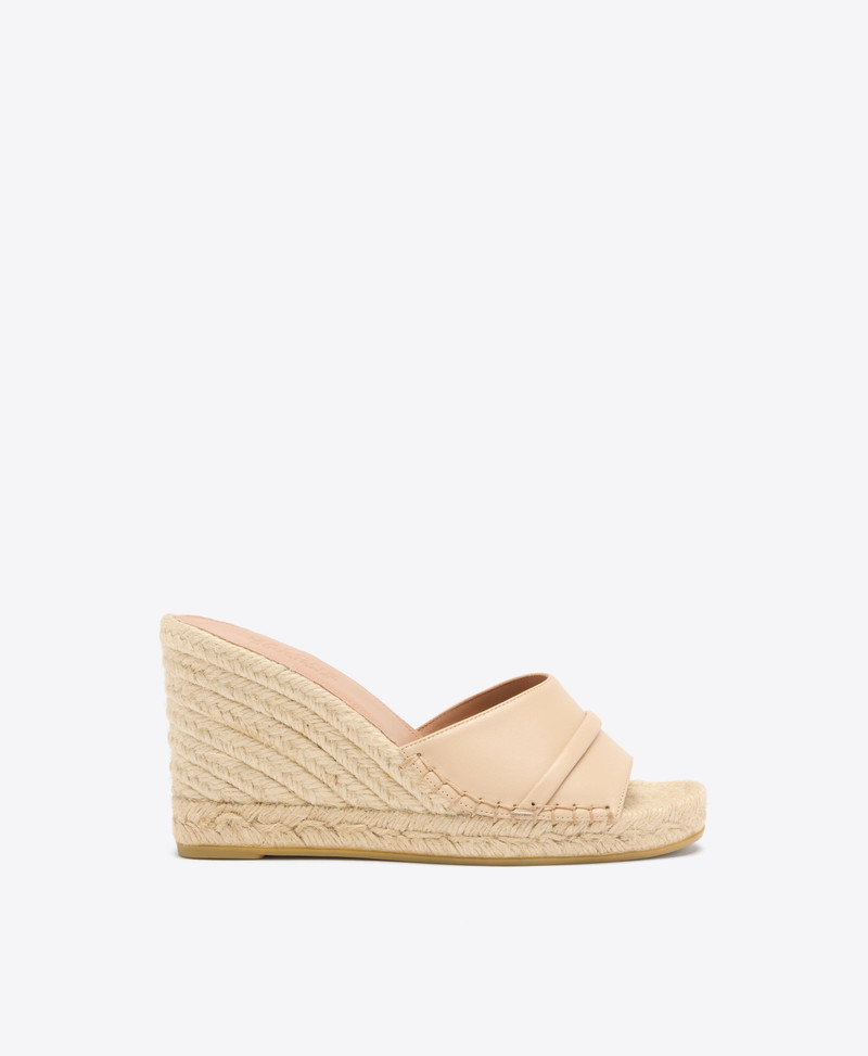 Soleil 85 Buff Leather Wedge Sandals 1