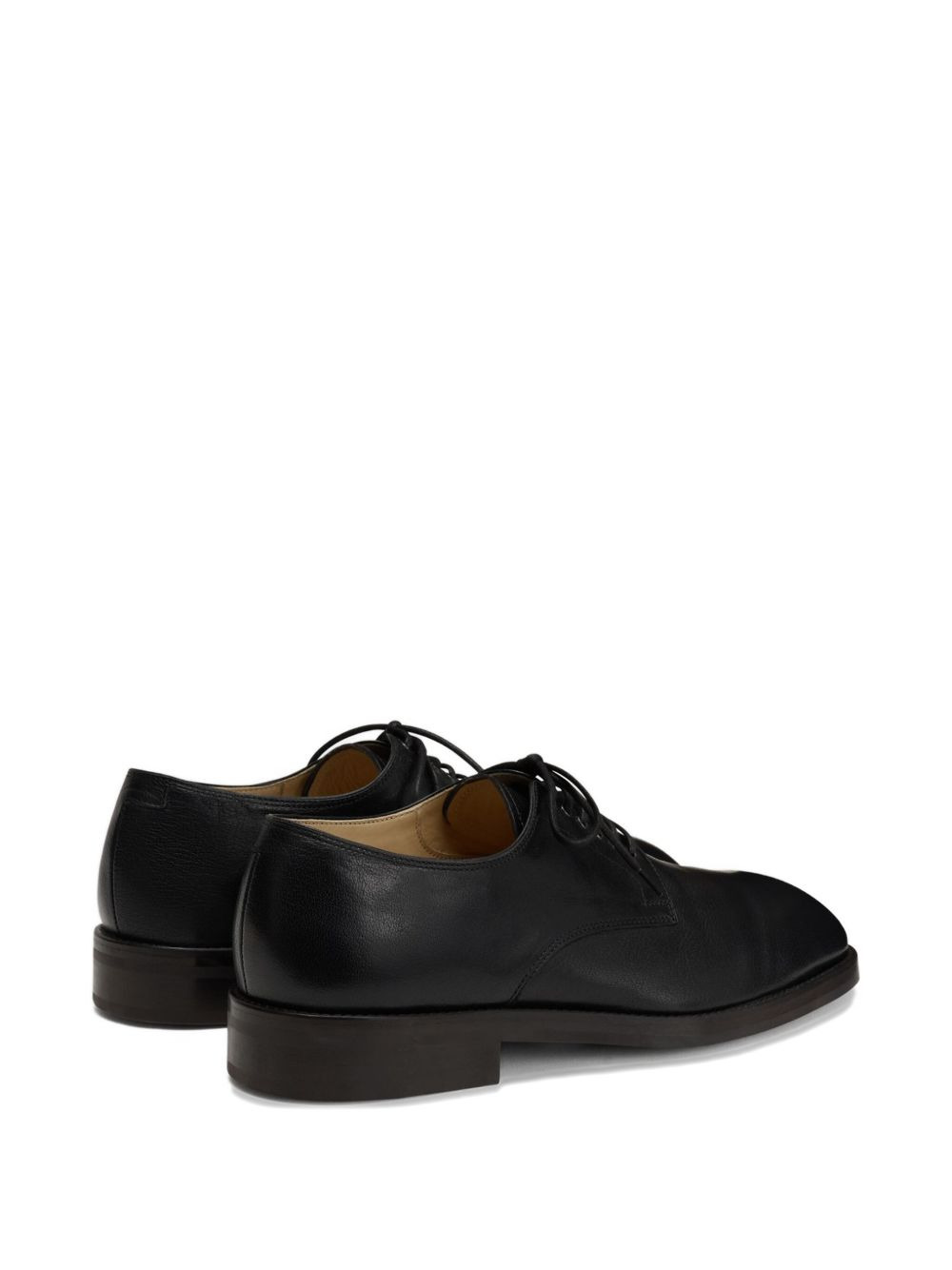 elongated-toe lace-up derby shoes - 4