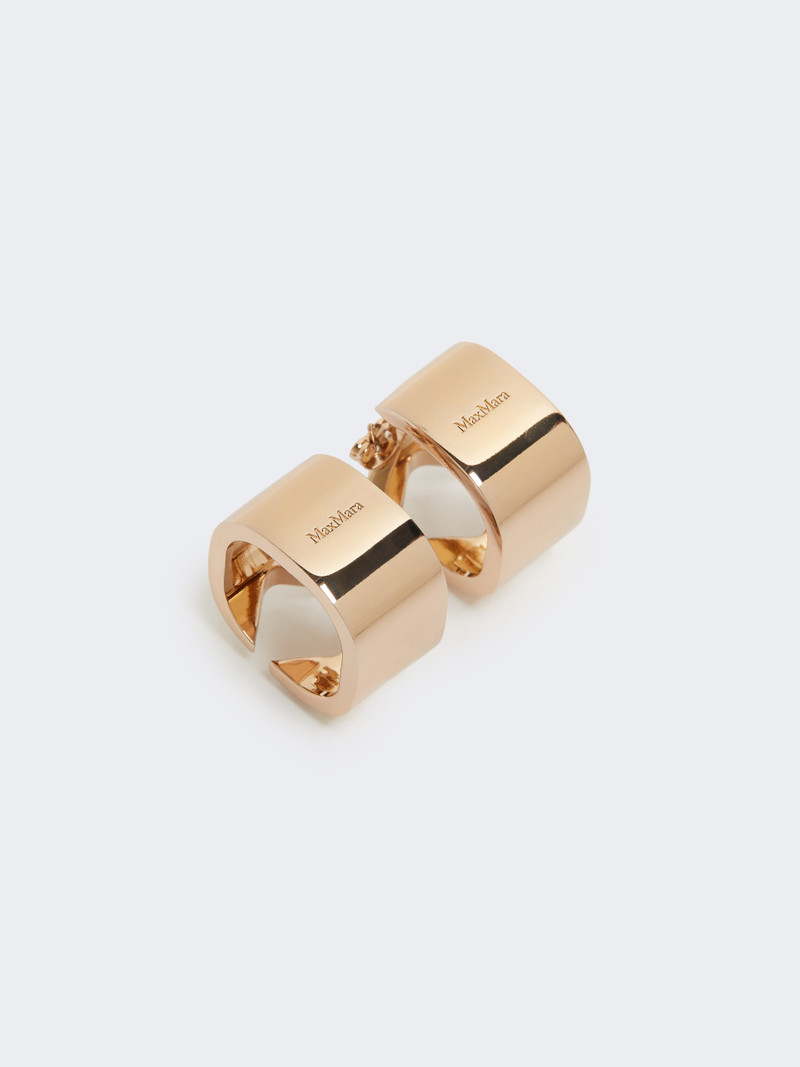Max Mara MSIGNEAR M Sign round metal earrings outlook