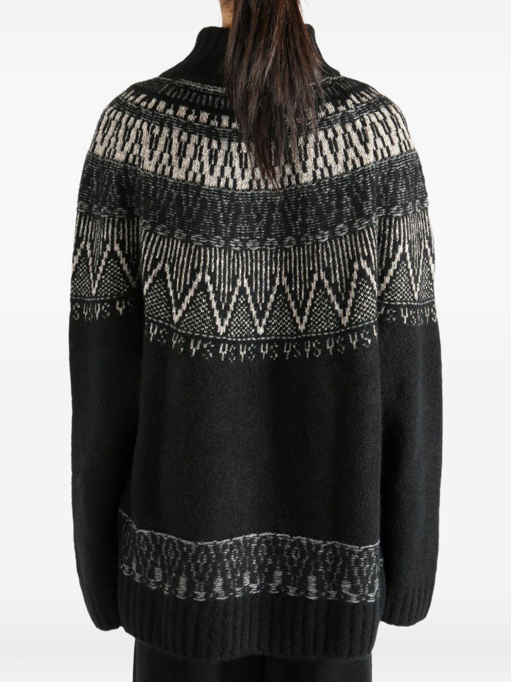 fairisle high-neck sweater - 3