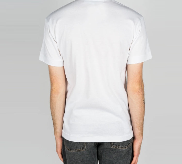 COMME des GARCONS PLAY Camouflage Two Heats Logo Tee 'White' AZ-T246-051-1 - 4