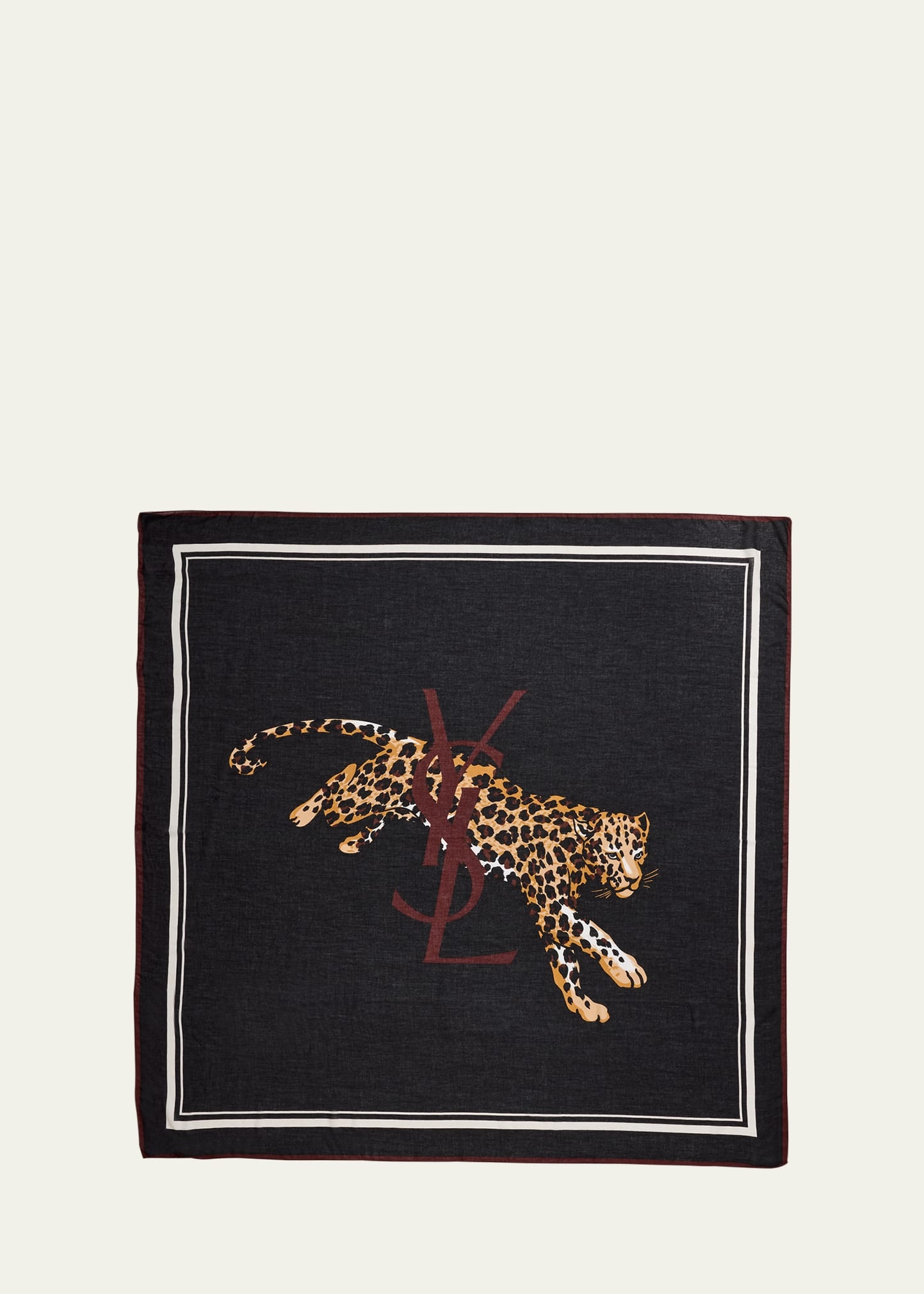 Leopard Cashmere-Blend Square Scarf - 4