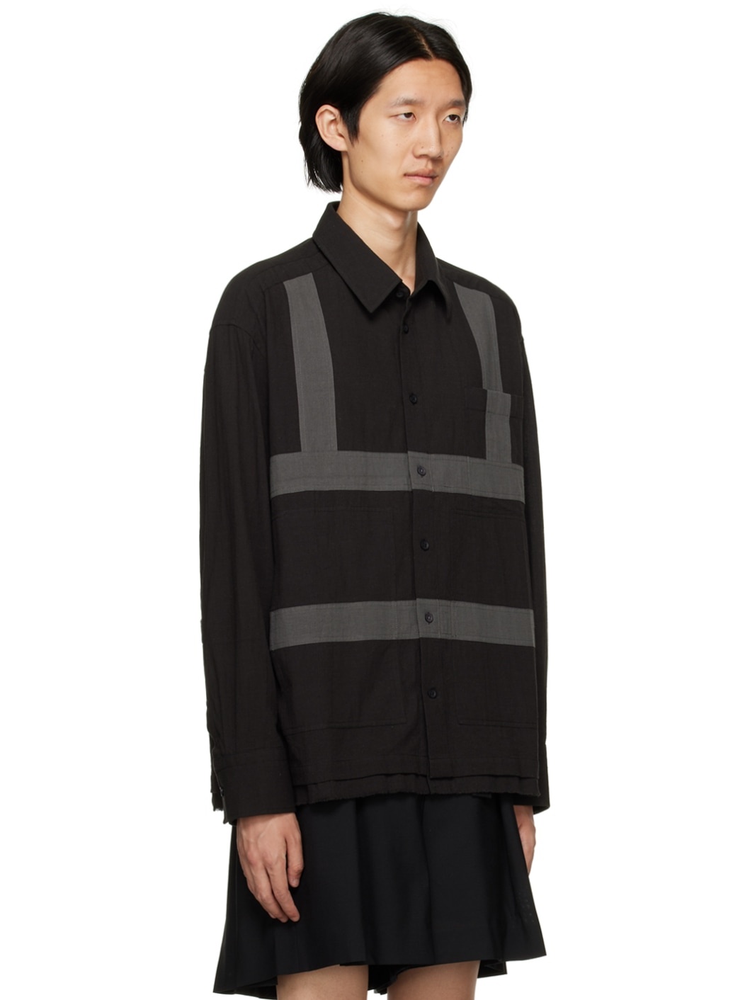 Black & Gray Harness Shirt - 2