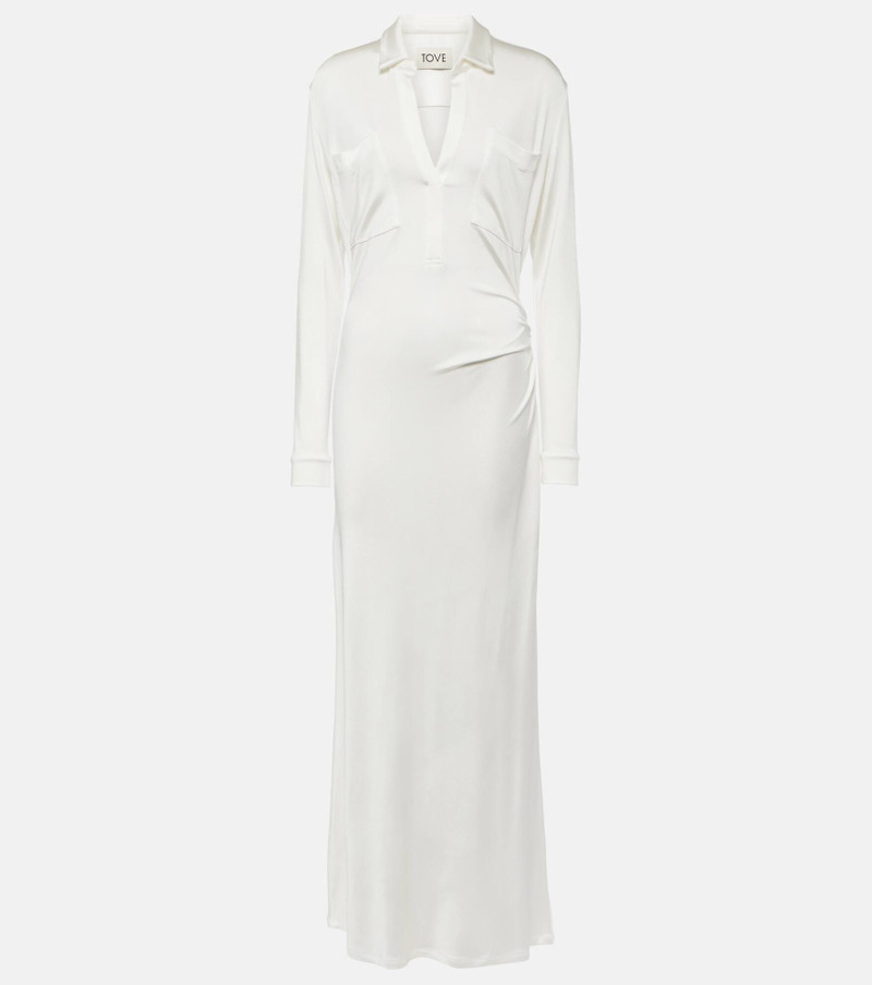 Iana gathered jersey maxi dress 1