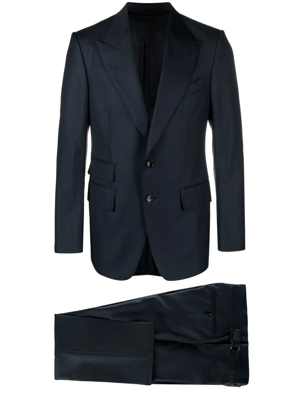single-breasted peak-lapel suit - 1