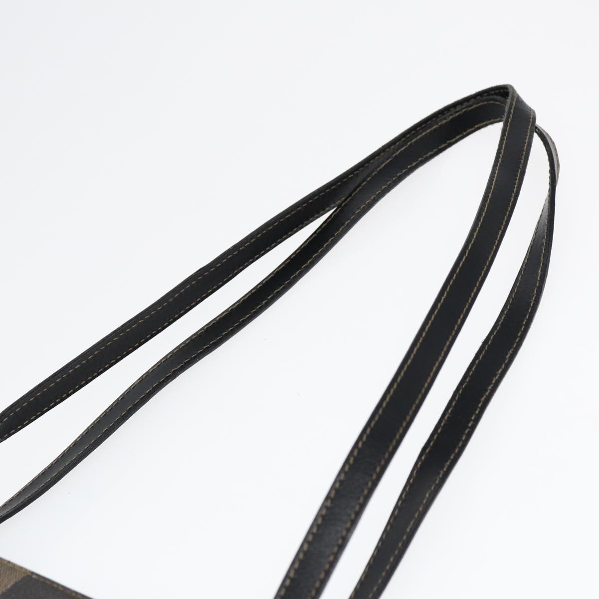 FENDI Pecan Canvas Tote Bag Brown Black Gold - 8