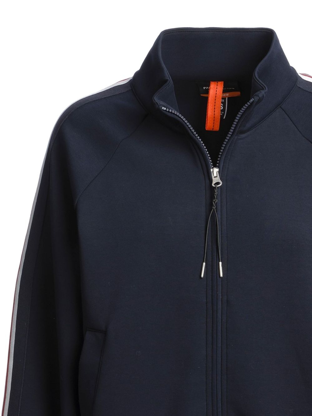 stripe-detail zip-up jacket - 3