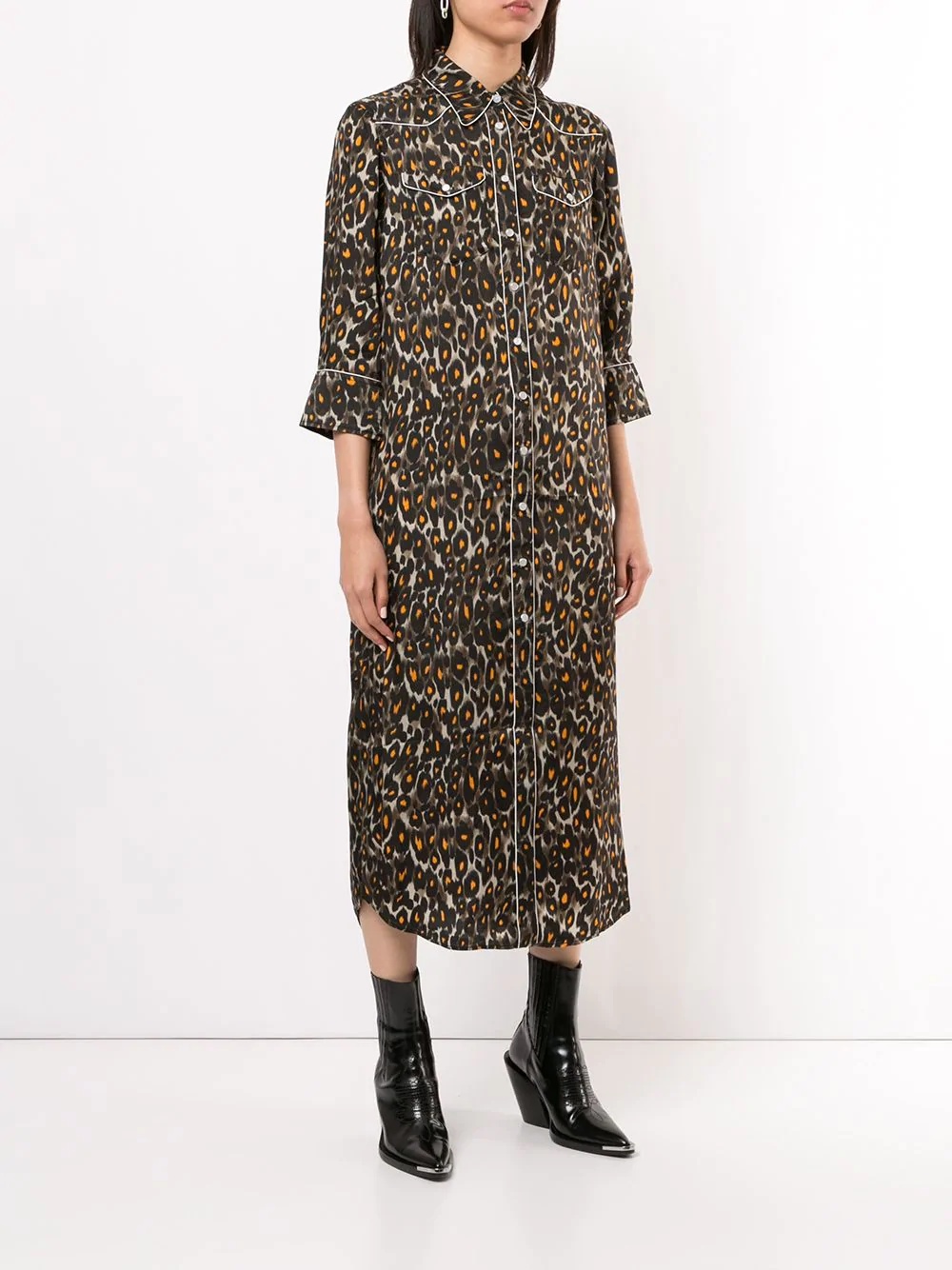 leopard print cowboy dress - 3