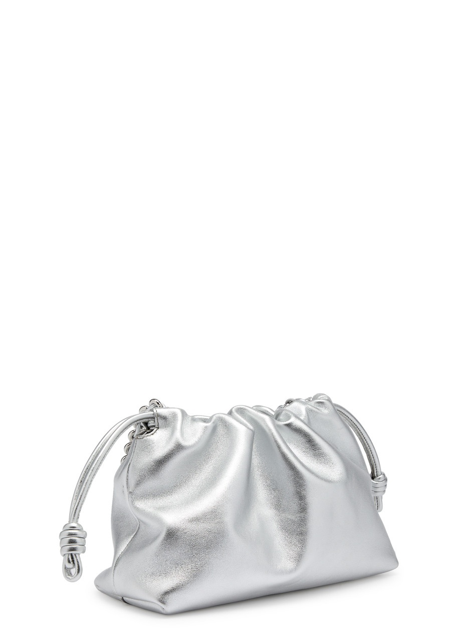 Loewe Flamenco Medium Metallic Leather Clutch - 2