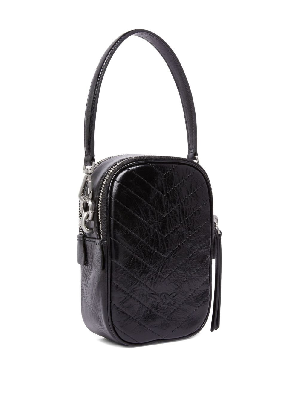 chevron-quilted leather mini bag - 2