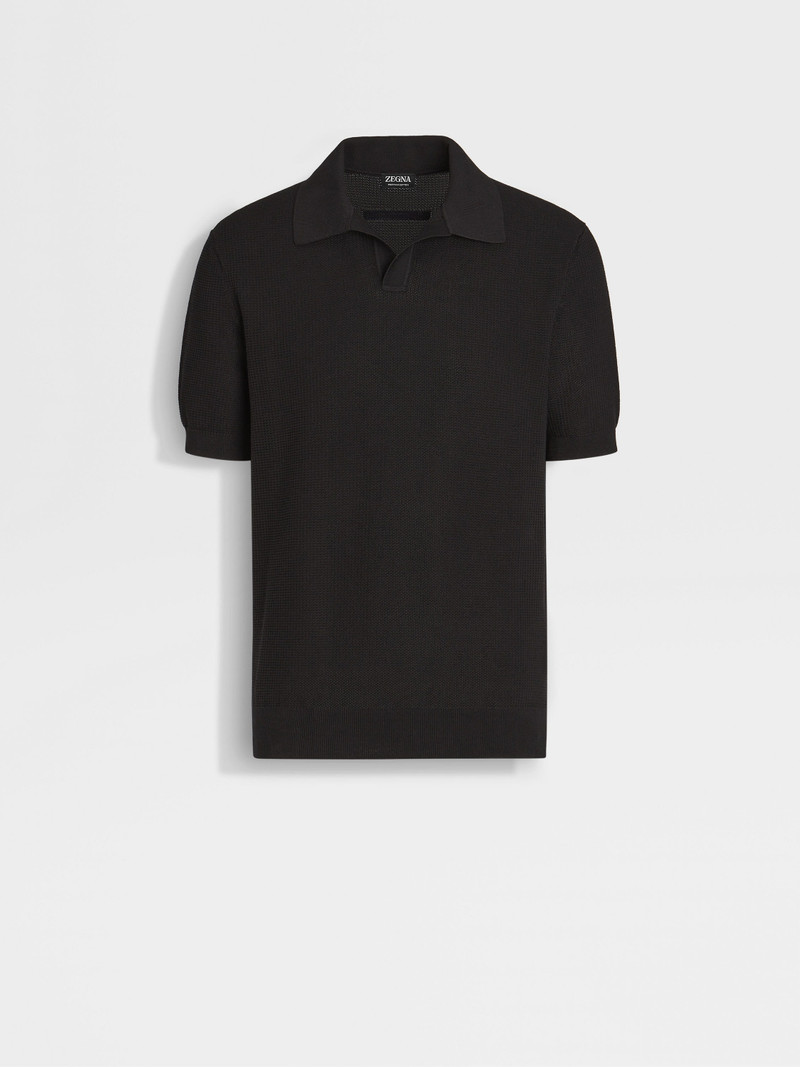BLACK PREMIUM COTTON POLO SHIRT 1