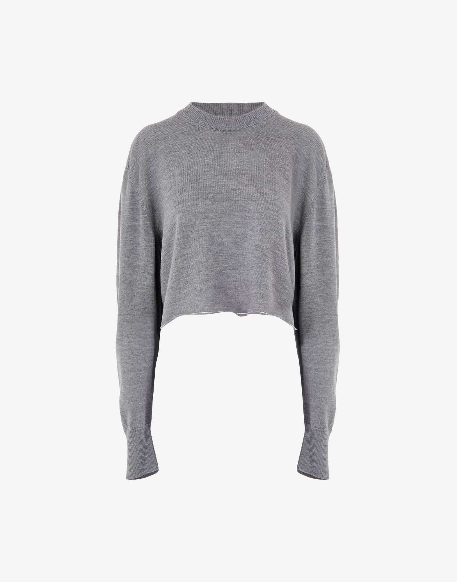 Elbow patch cropped sweater - 1