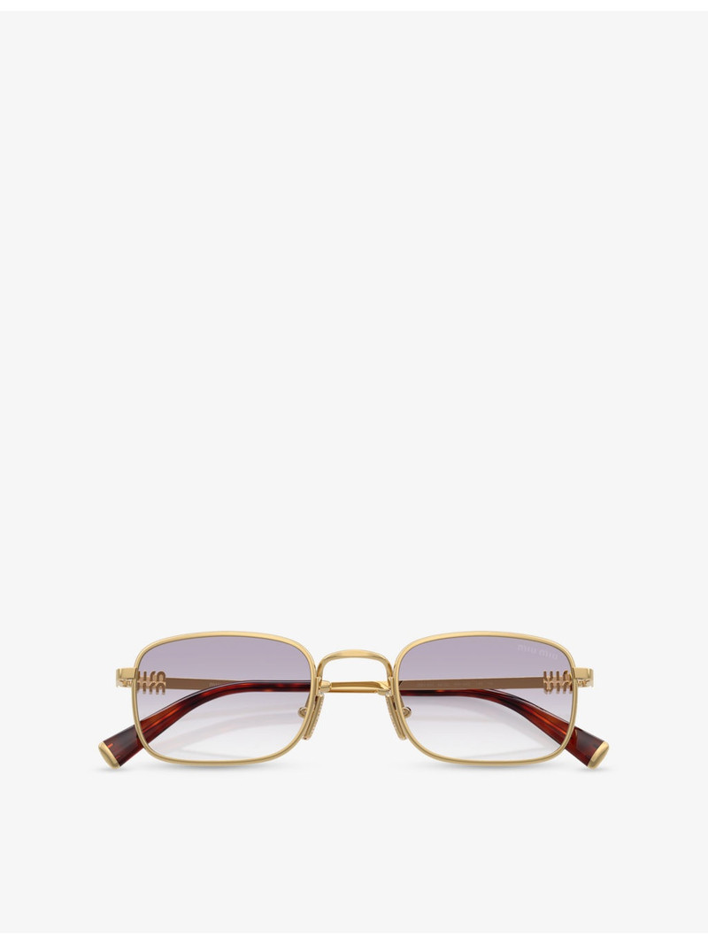 MU A53S Square-Frame Metal Sunglasses 5