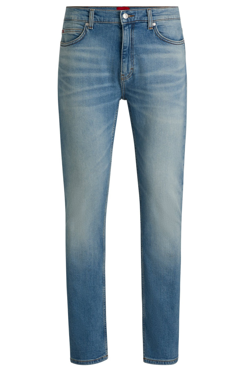 SLIM-FIT JEANS IN MID-BLUE STRETCH DENIM 1