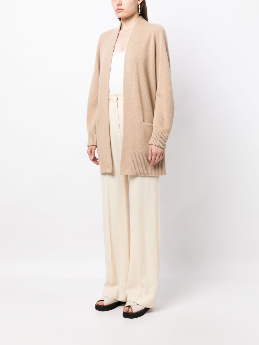 open-front cashmere cardi-coat - 3