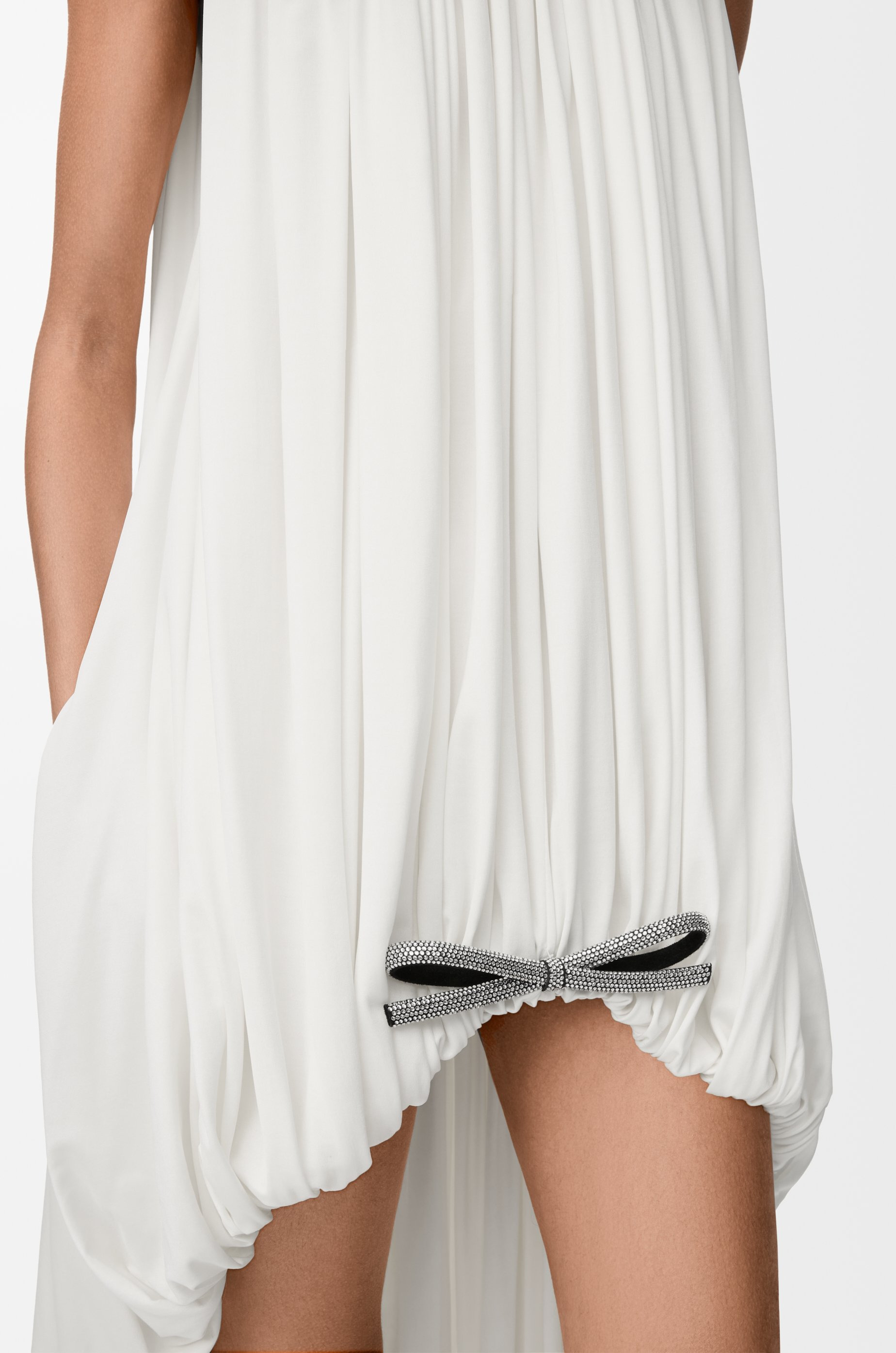 Draped dress in silk - 4