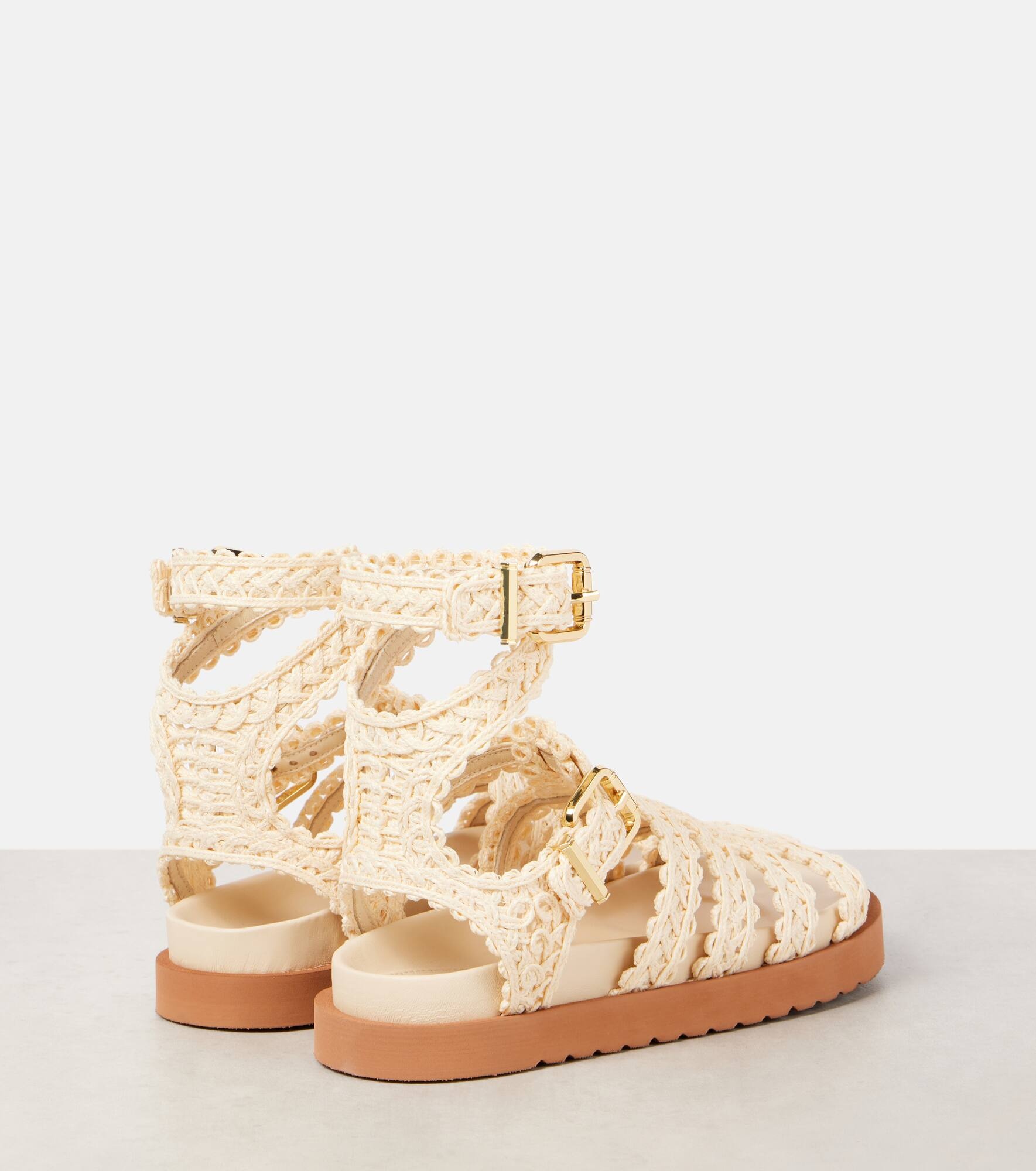Goldie raffia gladiator sandals - 2