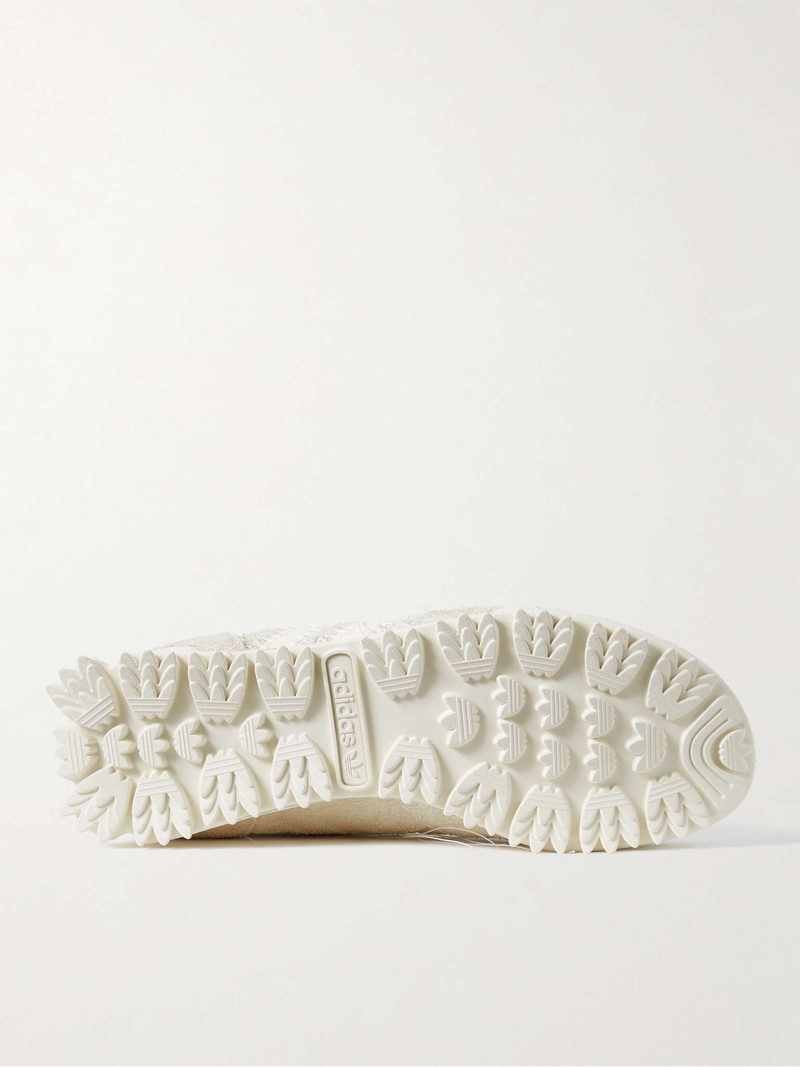Marathon Distressed Suede and Leather Sneakers 7