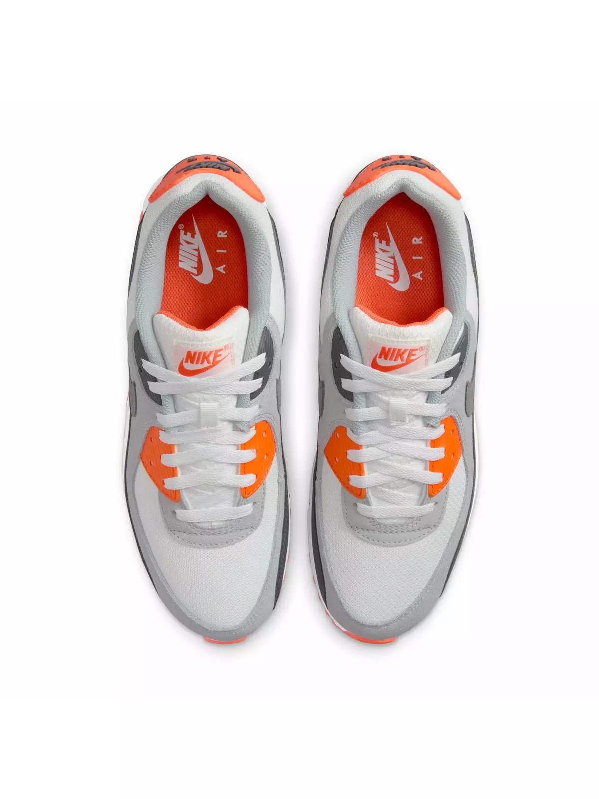 Air Max 90 "Summit White/Safety Orange/Dark Smoke Grey/Smoke Grey" Men's Shoe - 4