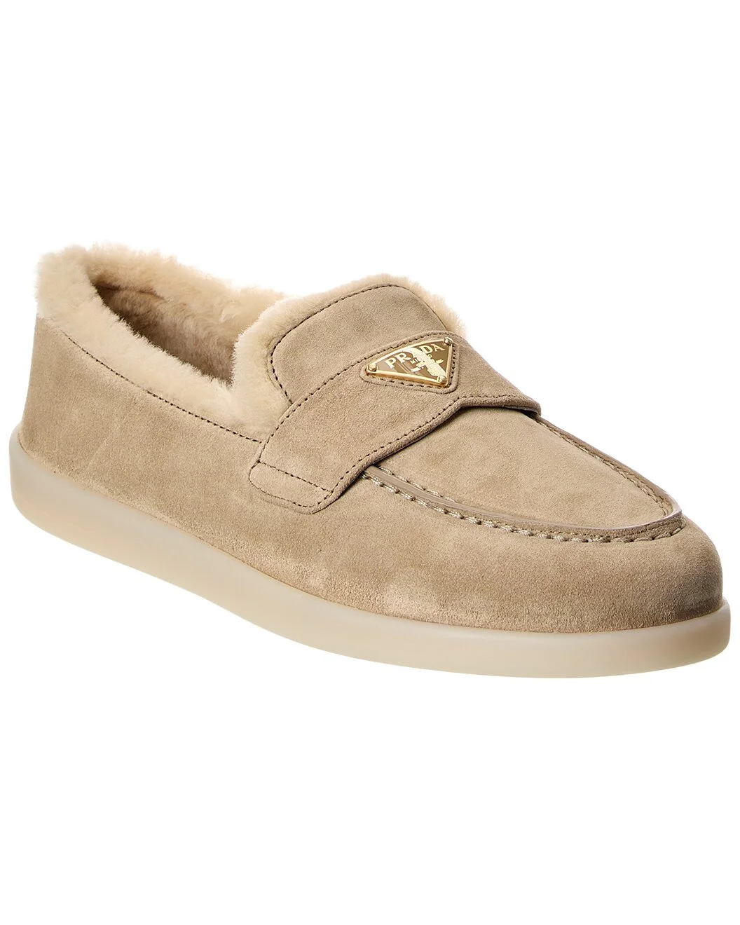 Prada Suede & Shearling Loafer - 1