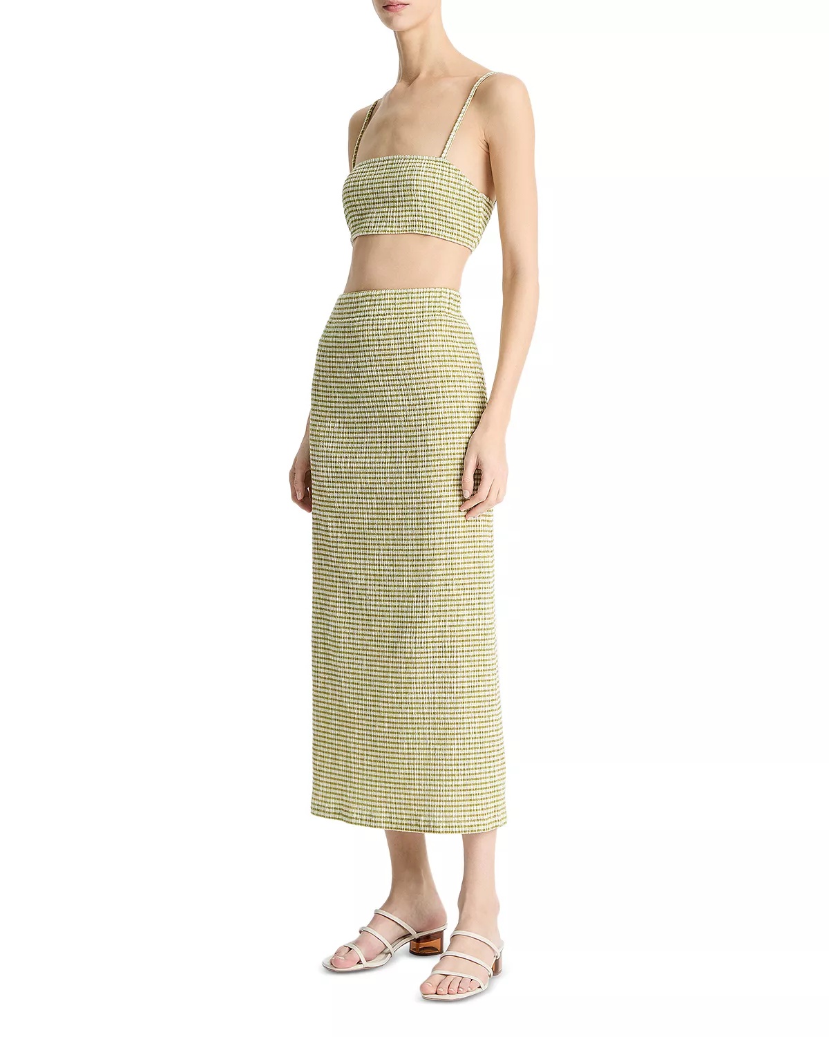Seersucker Midi Skirt - 2