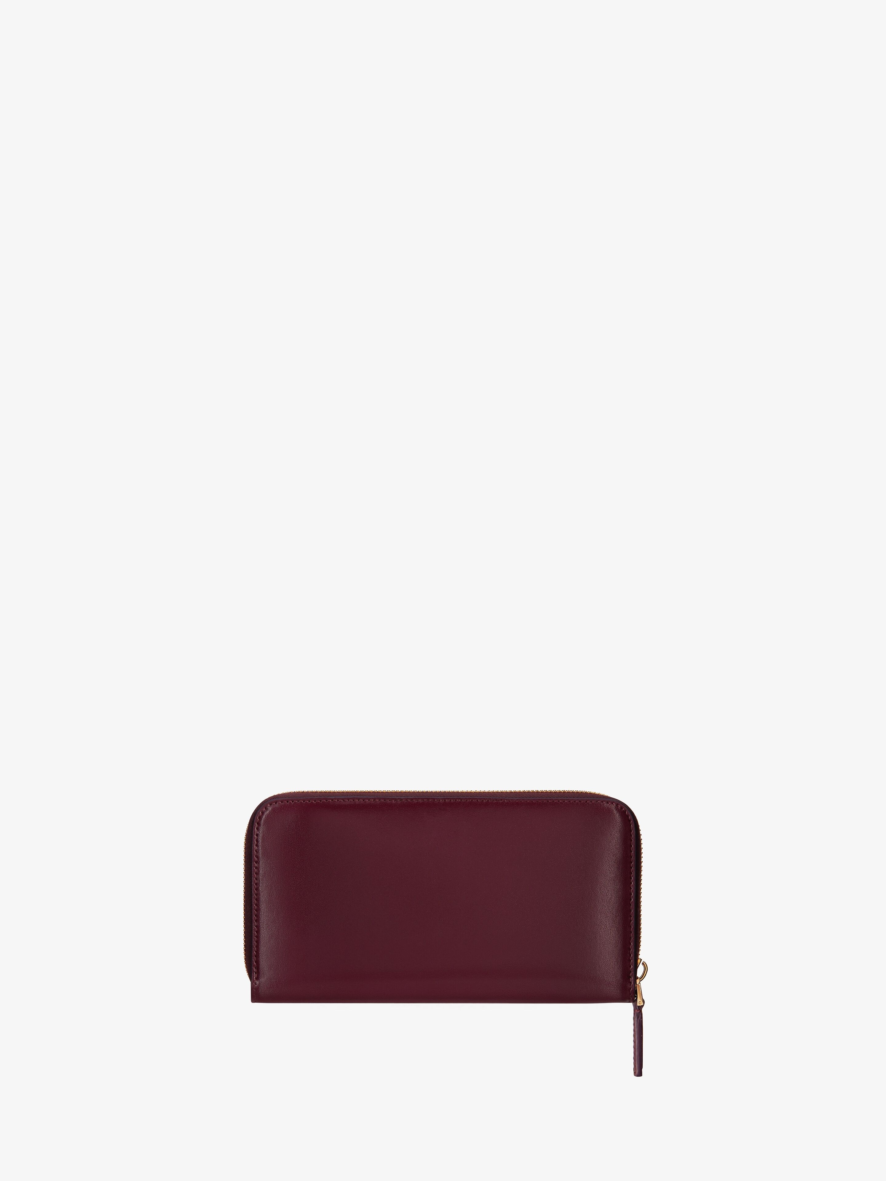 ANTIGONA ZIPPED WALLET IN BOX LEATHER - 3