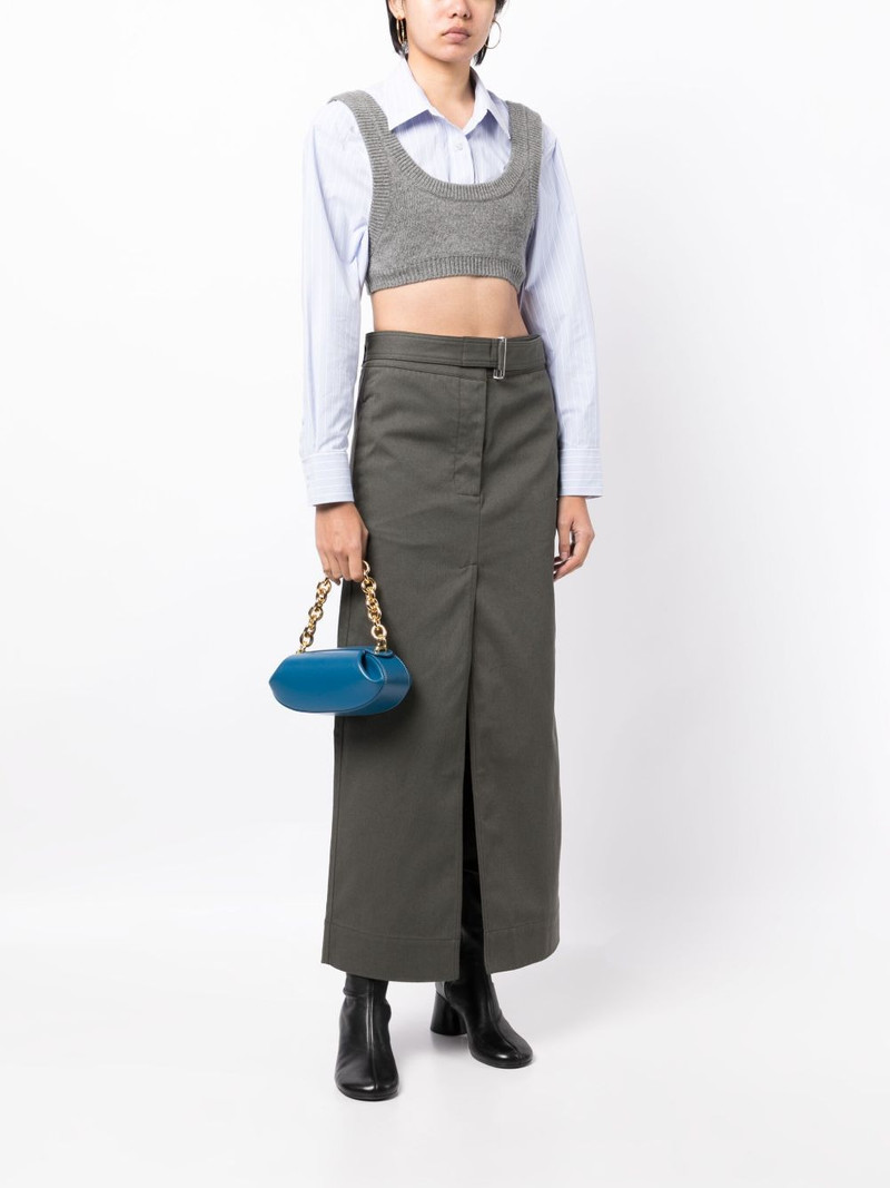 SA SU PHI belted cotton straight skirt outlook