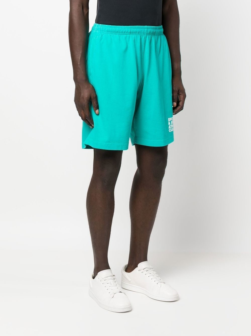 logo-print track shorts - 4
