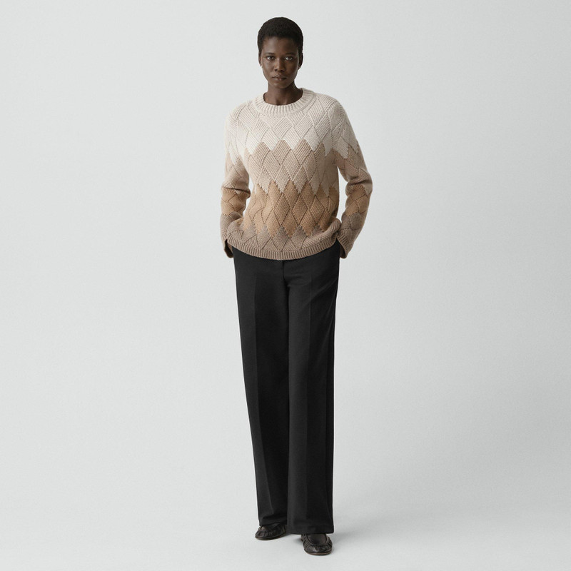 Theory Diamond Weave Sweater in Felted Wool-Cashmere outlook