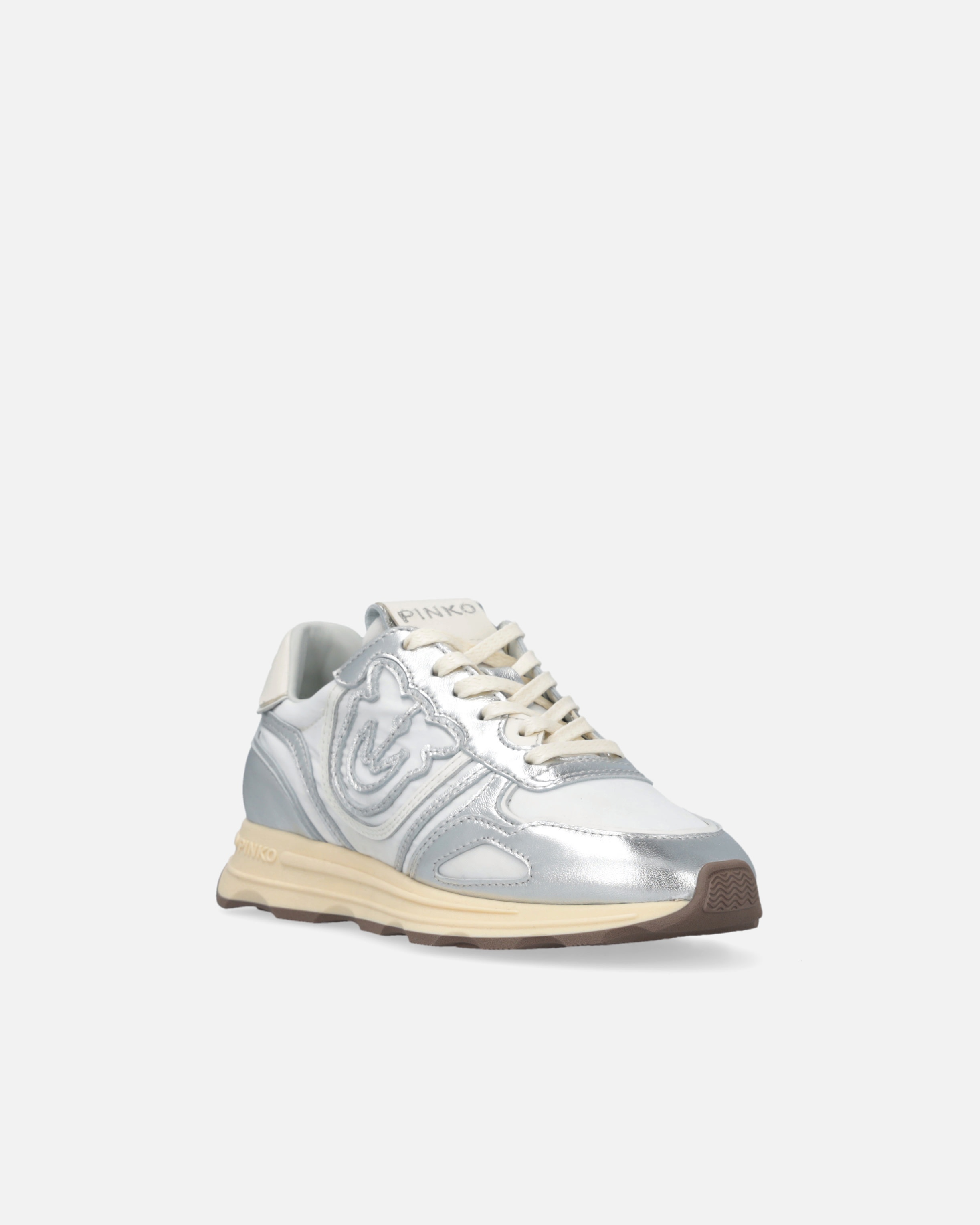 LOGO SNEAKERS WITH SILVER DETAILS - 2