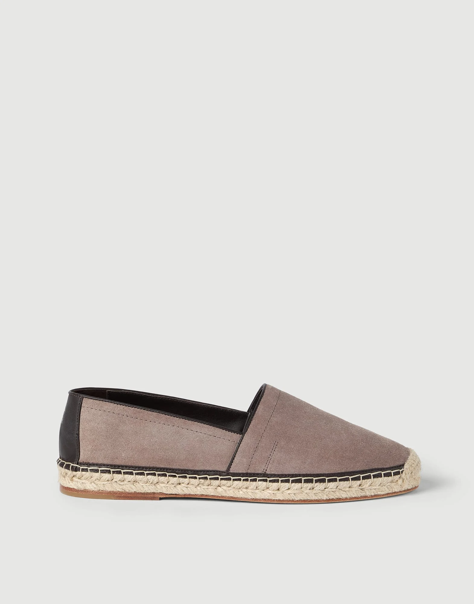 Washed suede espadrilles with piping - 1