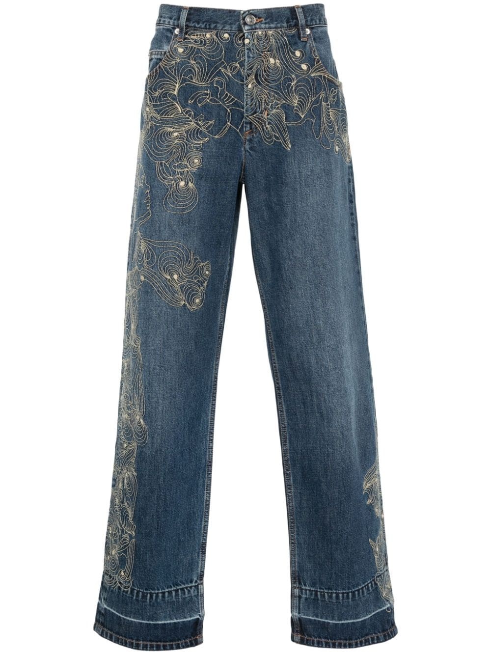 Juro embroidered-motif jeans - 1