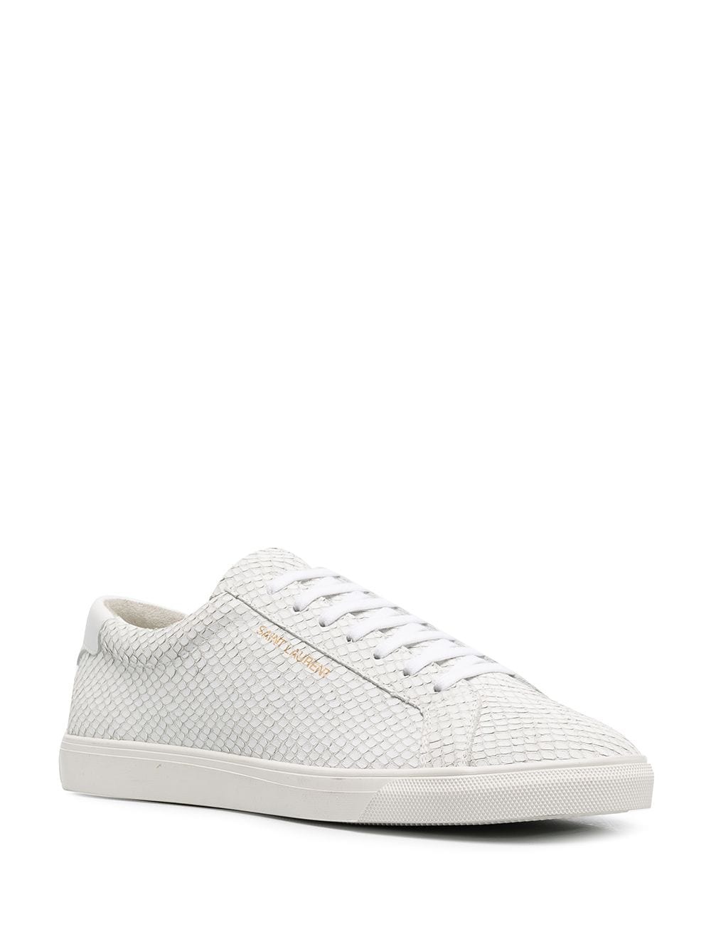 snake-effect low-top sneakers - 2