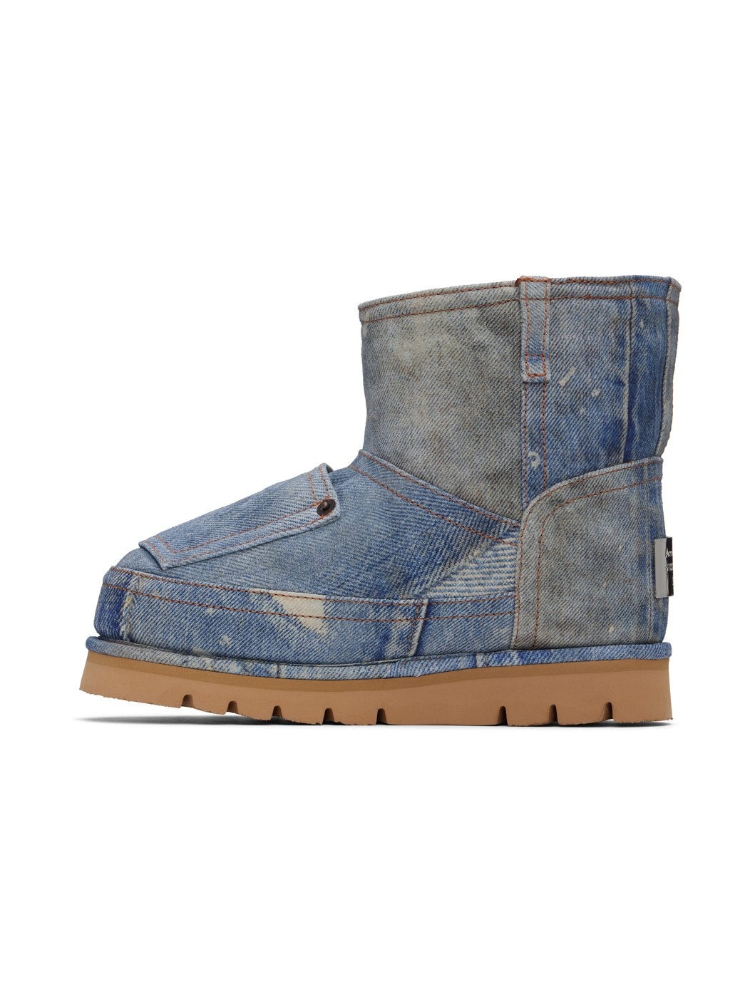 Blue Batter Low Print Denim Boots - 3