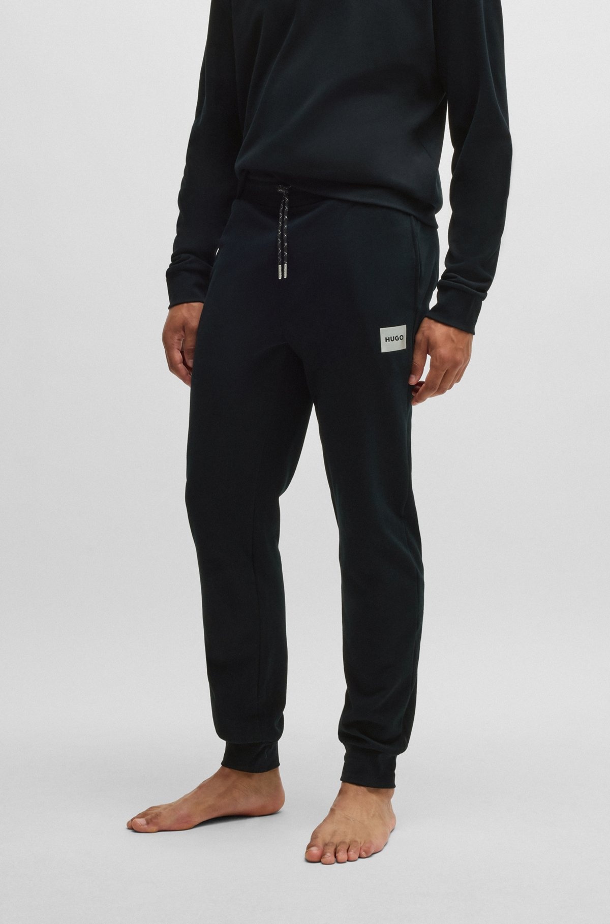 TRACKSUIT BOTTOMS WITH METALLIC LOGO LABEL - 2