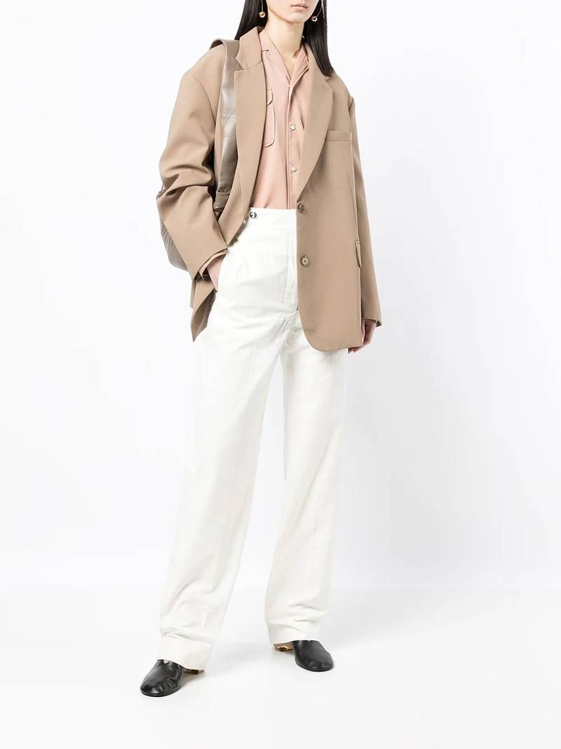 Lemaire high-waisted wide leg trousers outlook