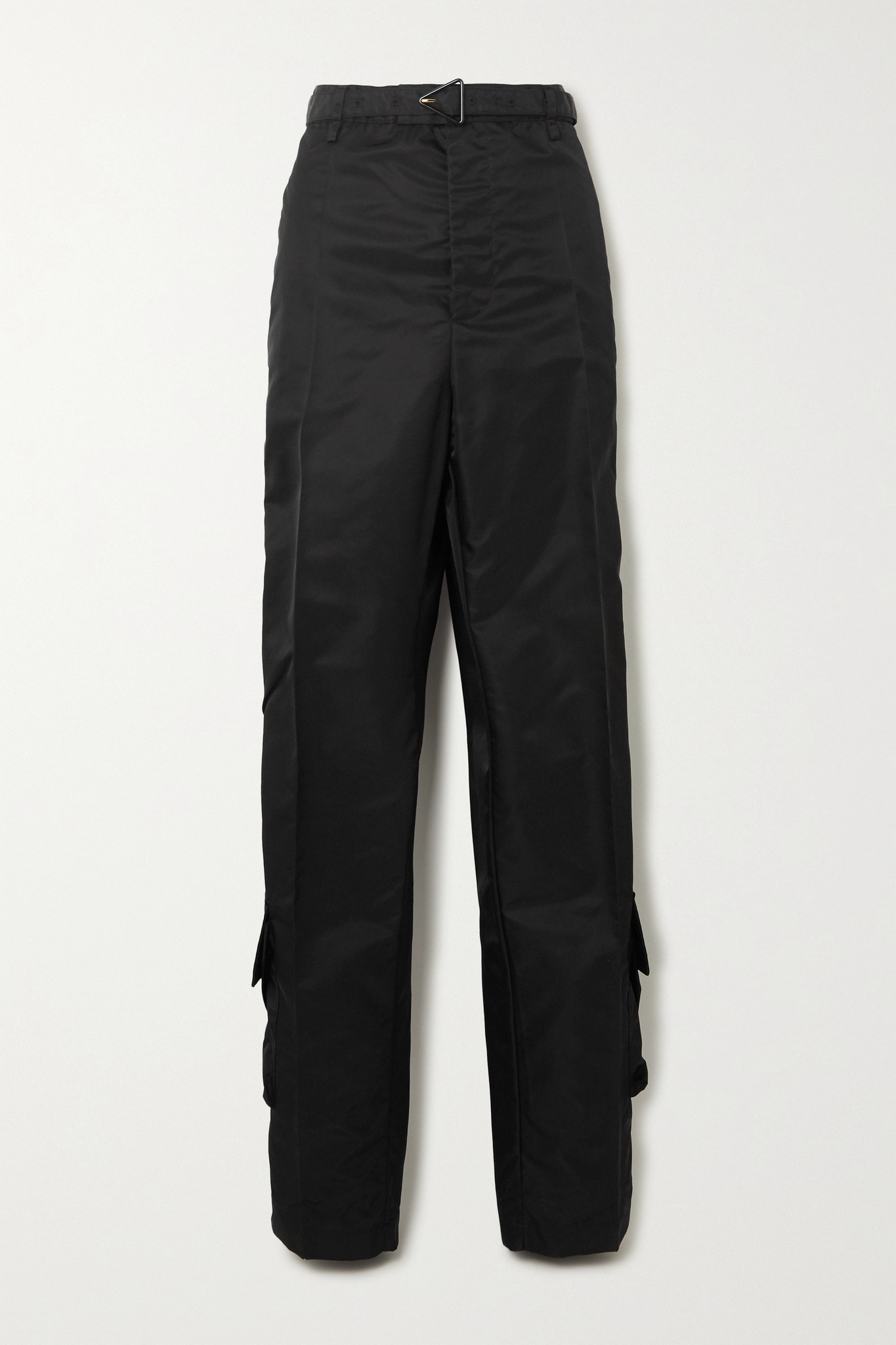 Satin-gabardine straight-leg cargo pants - 1