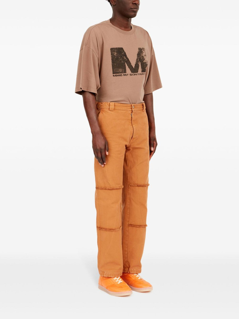 single-stitch logo straight trousers 3