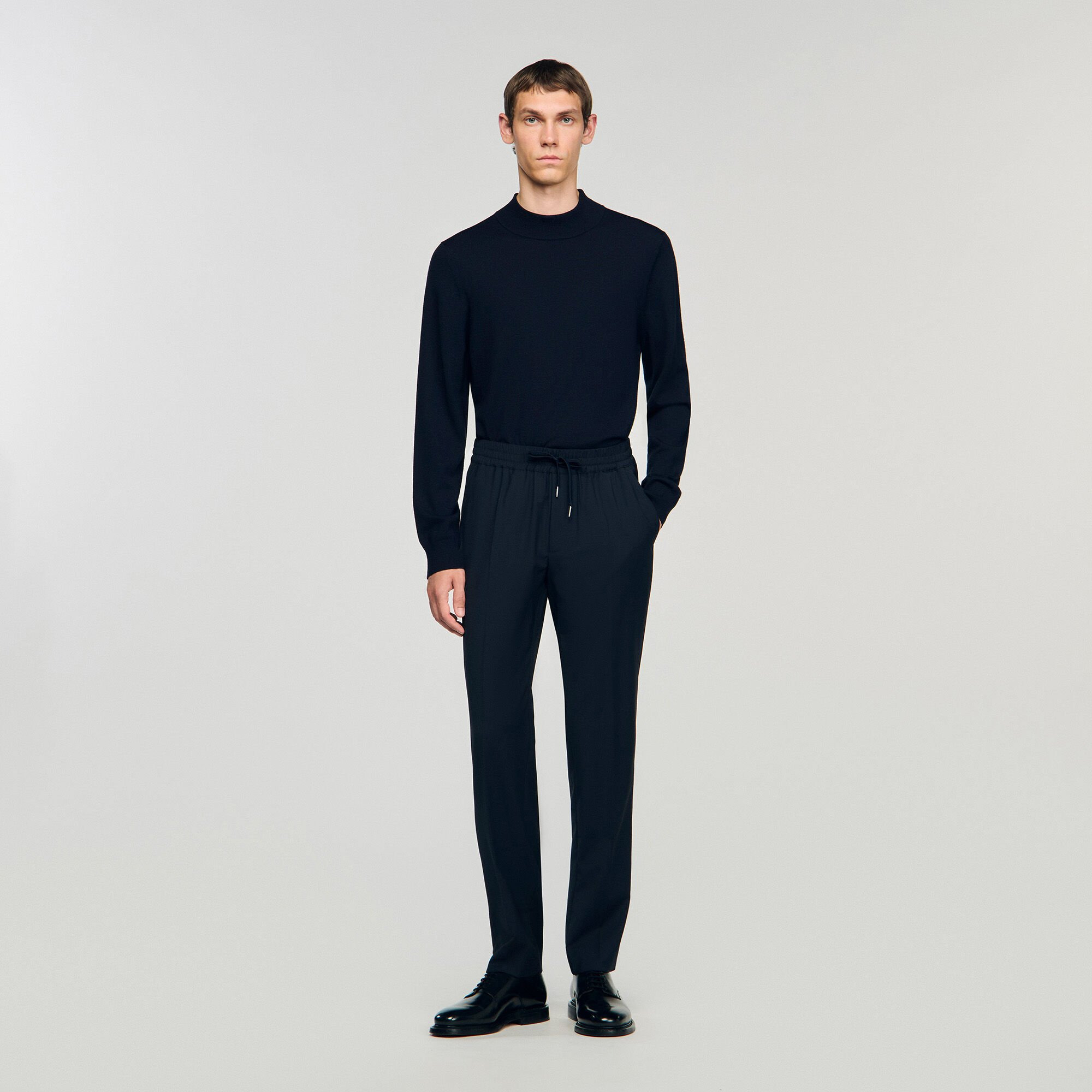 ELASTICATED STRAIGHT-LEG PANTS - 2