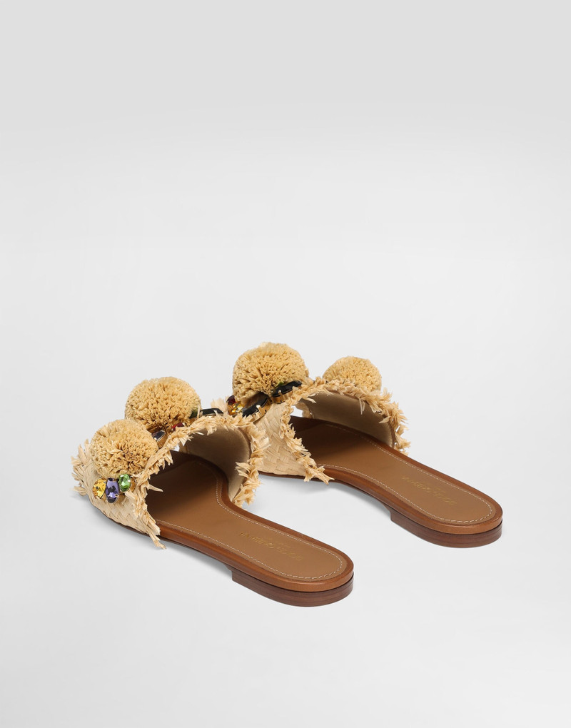 Dolce & Gabbana Braided slipper with fringes outlook