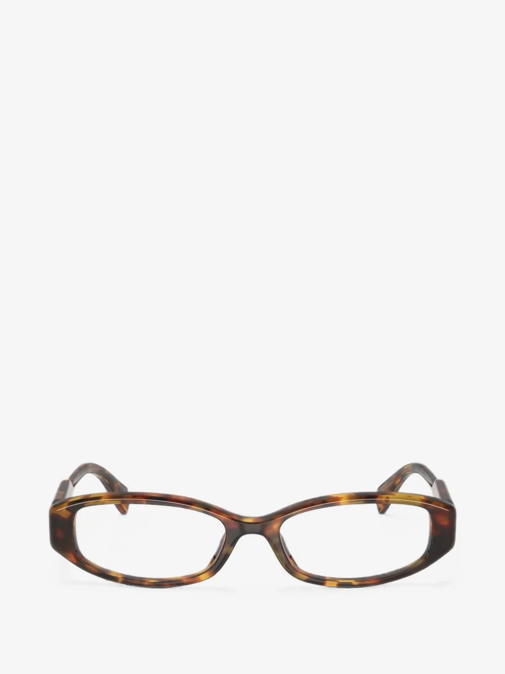 tortoiseshell-effect oval-frame glasses - 1
