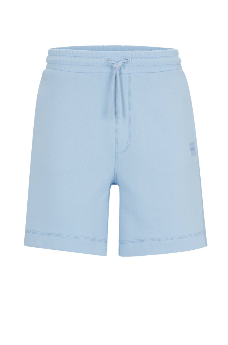 COTTON-TERRY REGULAR-FIT SHORTS WITH LOGO BADGE 1