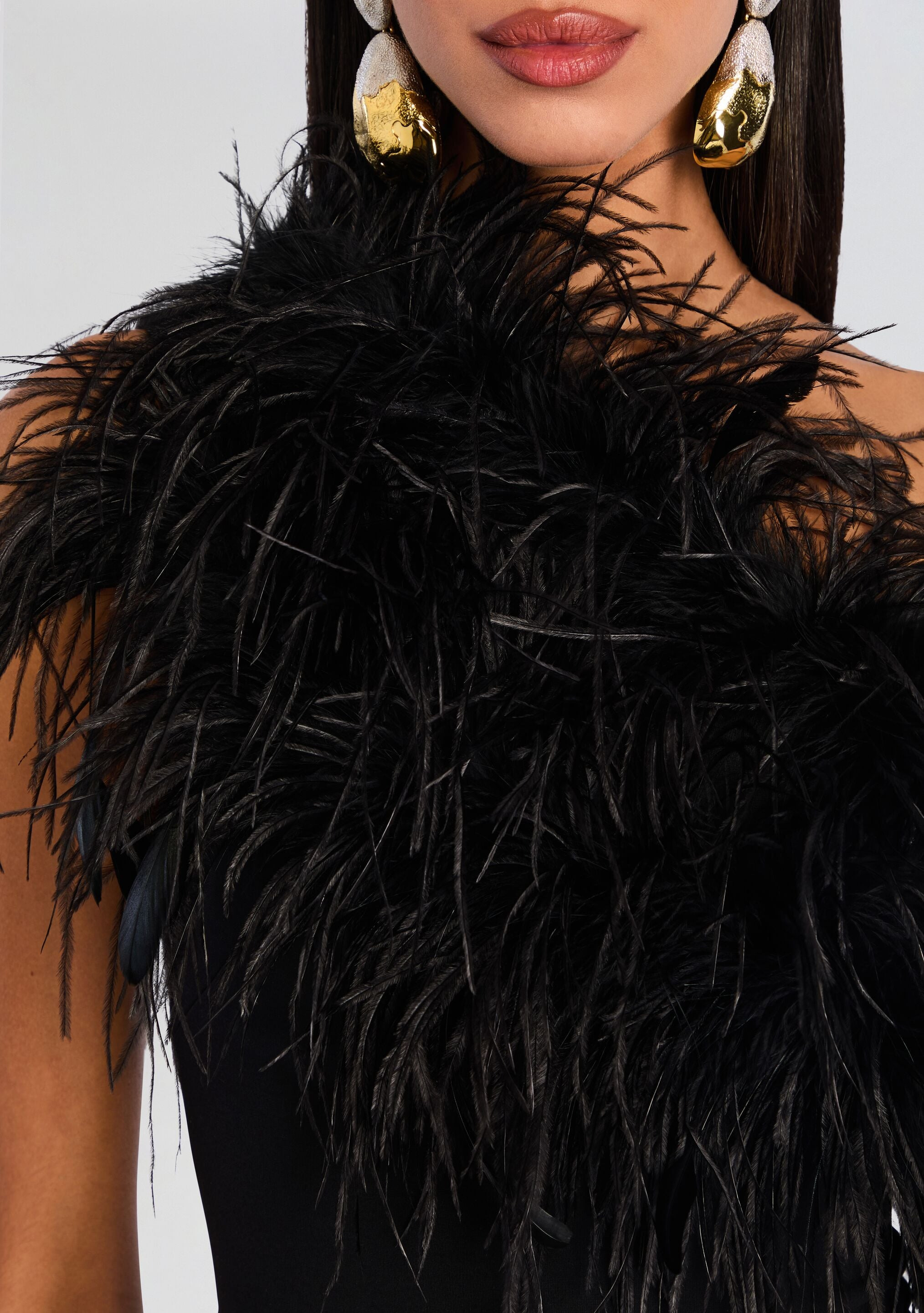 BLAIR FEATHER GOWN - 2
