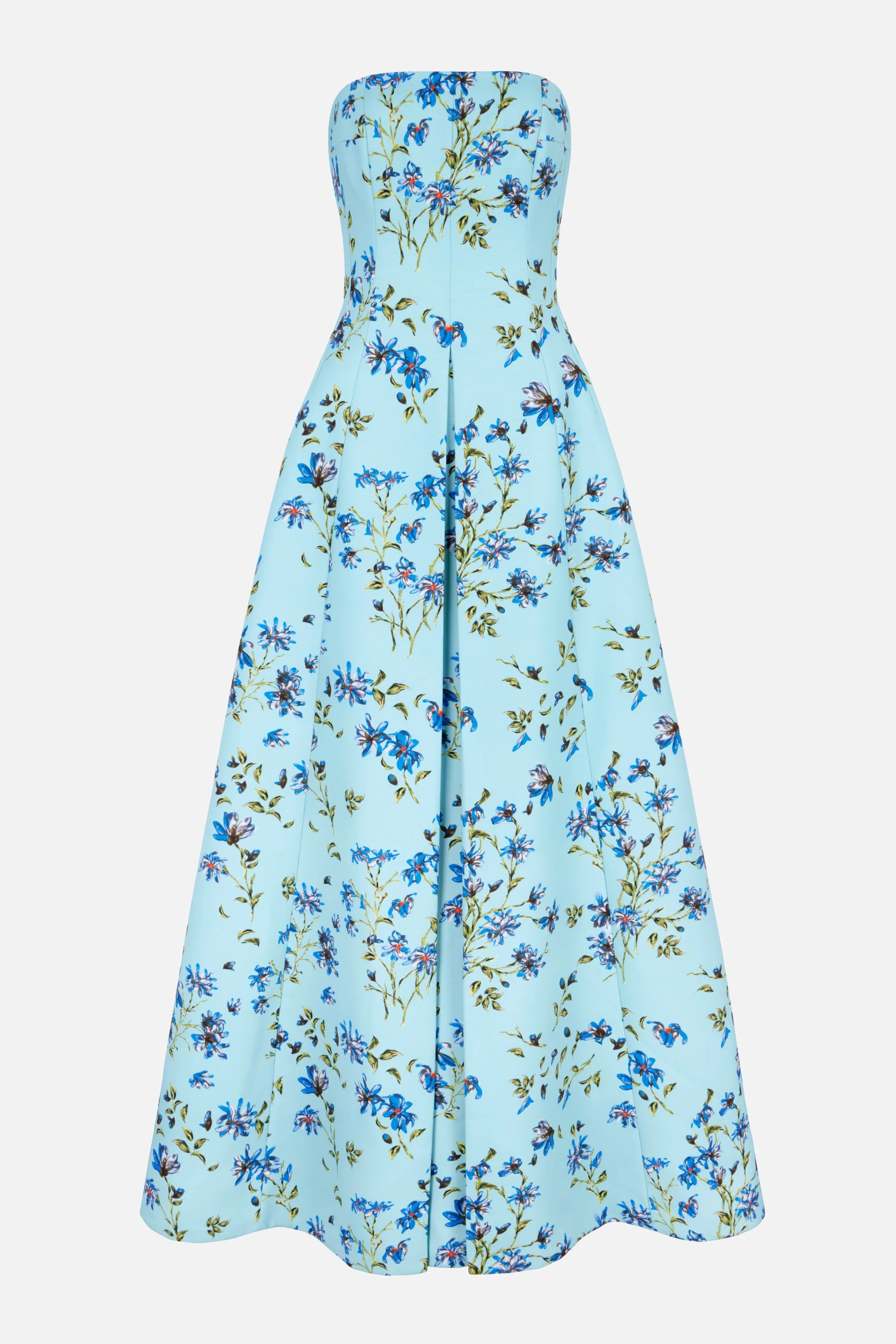 Ragna Dress in Blue Magnolia Taffeta Faille - 1