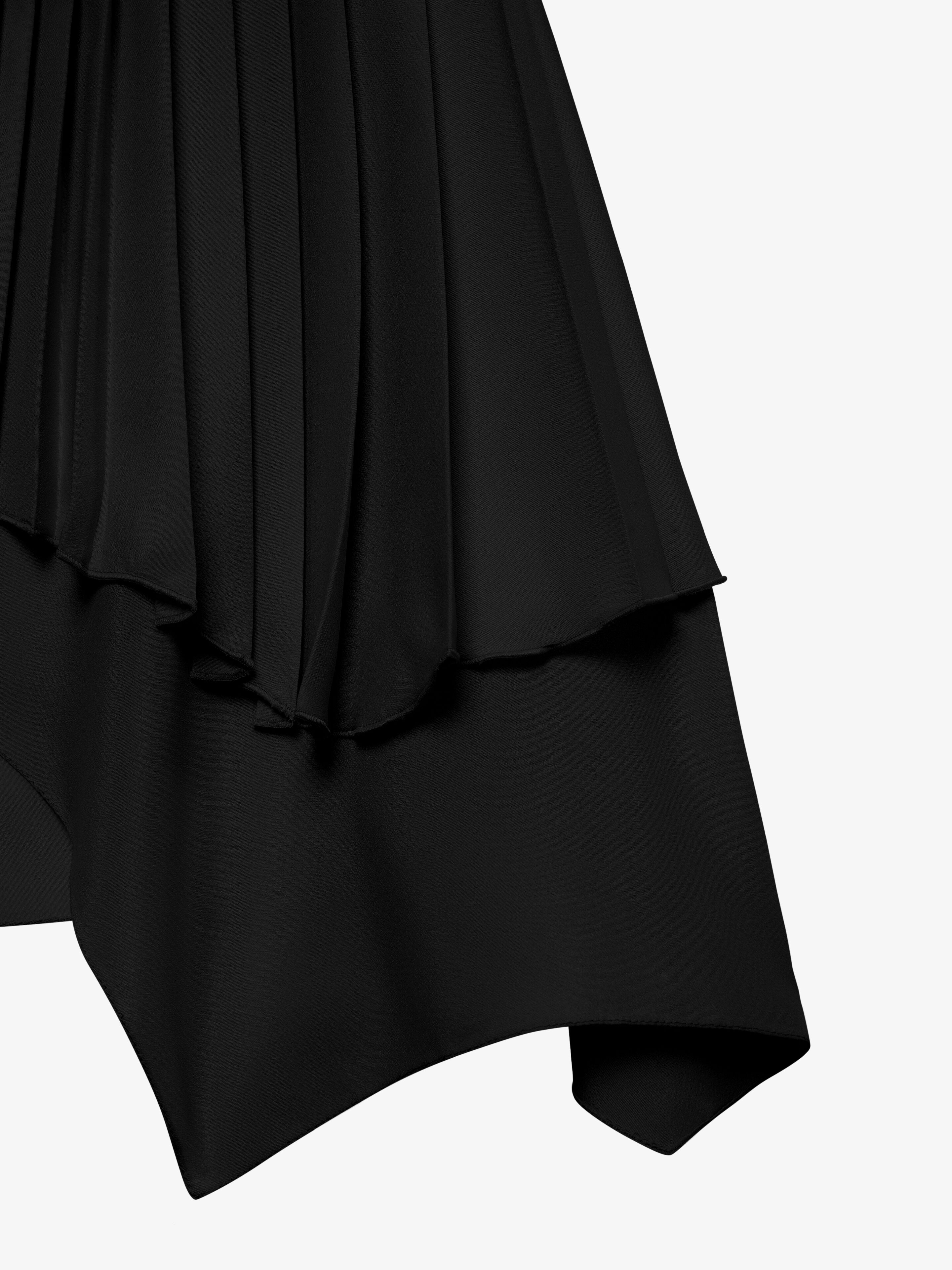 SKIRT IN CREPE DE CHINE WITH PLEATS - 6